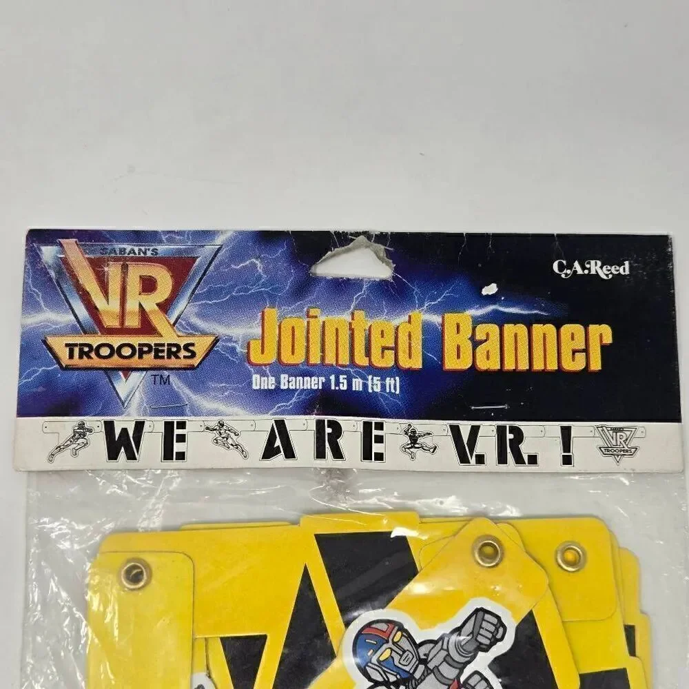 VINTAGE SABANS VR TROOPERS JOINTED WE ARE VR PARTY BANNER 5 FT. 1.5 M NEW